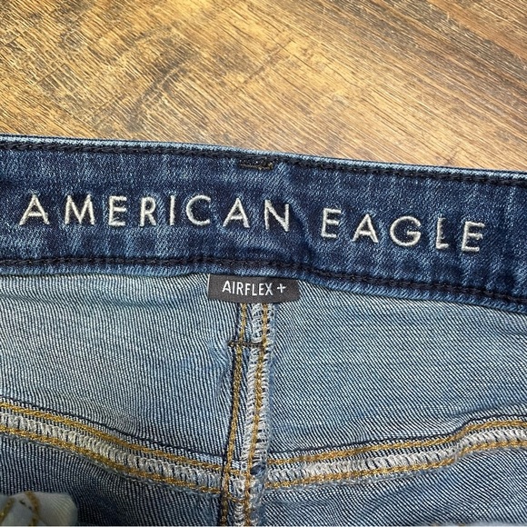 American Eagle Relaxed Straight Jeans Mens 29x34 (33) Blue Airflex+ Stretch - Picture 4 of 10